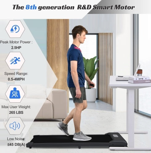 FitDesk 2-in-1 Treadmill: Walk, Jog, Run Anywhere!