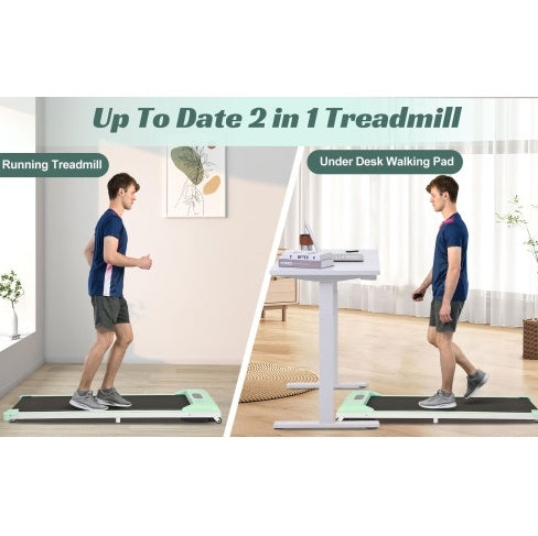 FitDesk 2-in-1 Treadmill: Walk, Jog, Run Anywhere!