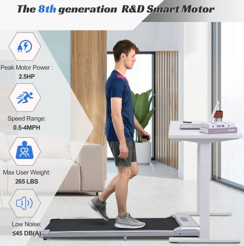 FitDesk 2-in-1 Treadmill: Walk, Jog, Run Anywhere!