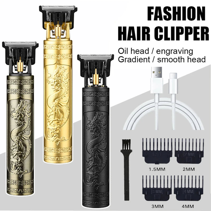 T9 Retro Pro Trimmer - USB Rechargeable Hair Clipper