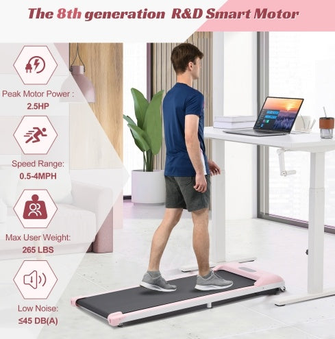 FitDesk 2-in-1 Treadmill: Walk, Jog, Run Anywhere!